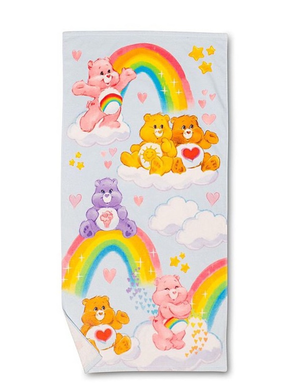 Care Bears Rainbow Beach Towel 58 in x 28 in 100% Cotton Gift Kids Brand New